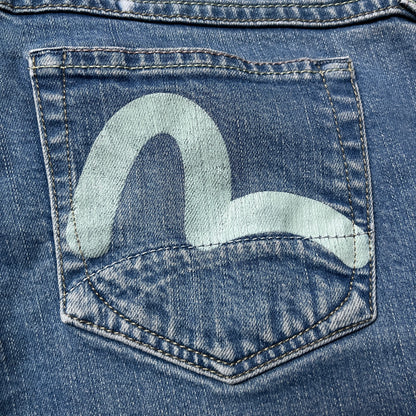 Evisu x Puma Vintage 2000's "True Love Never Dies" Y2K Hip-Hop Denim Shorts (Jorts)