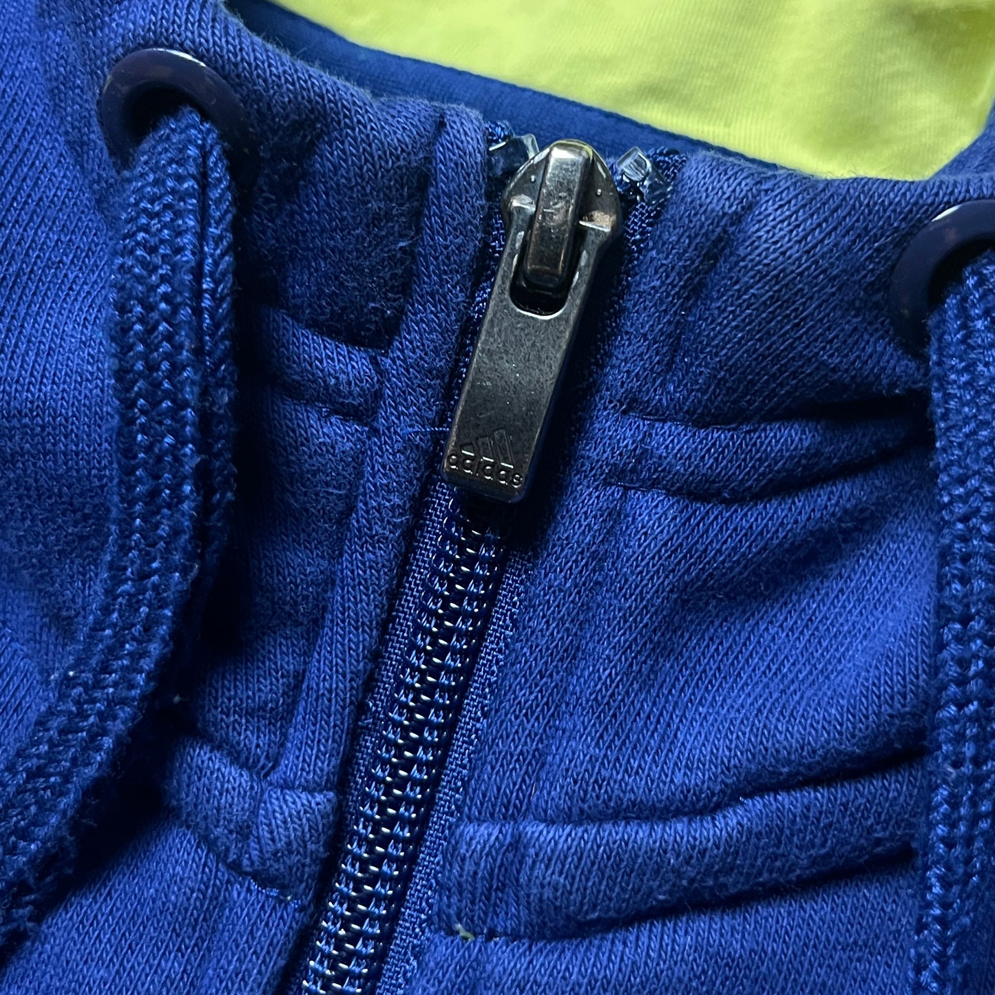 Adidas Heavy Cotton Spellout Zip-Up Hoodie