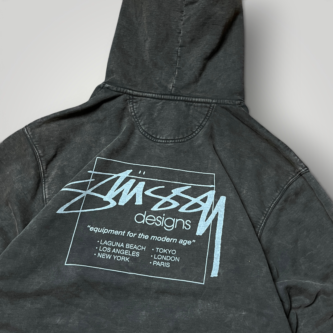 Stussy Age Pigment Dye Heavy Cotton Y2K Skater Hoodie
