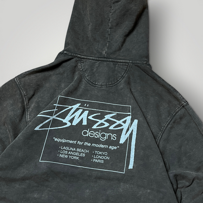 Stussy Age Pigment Dye Heavy Cotton Y2K Skater Hoodie