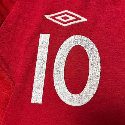 Umbro England 2010/2011 #10 Rooney Football Jersey T-Shirt