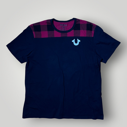 True Religion Y2K Plaid Yoke Jersey T-Shirt