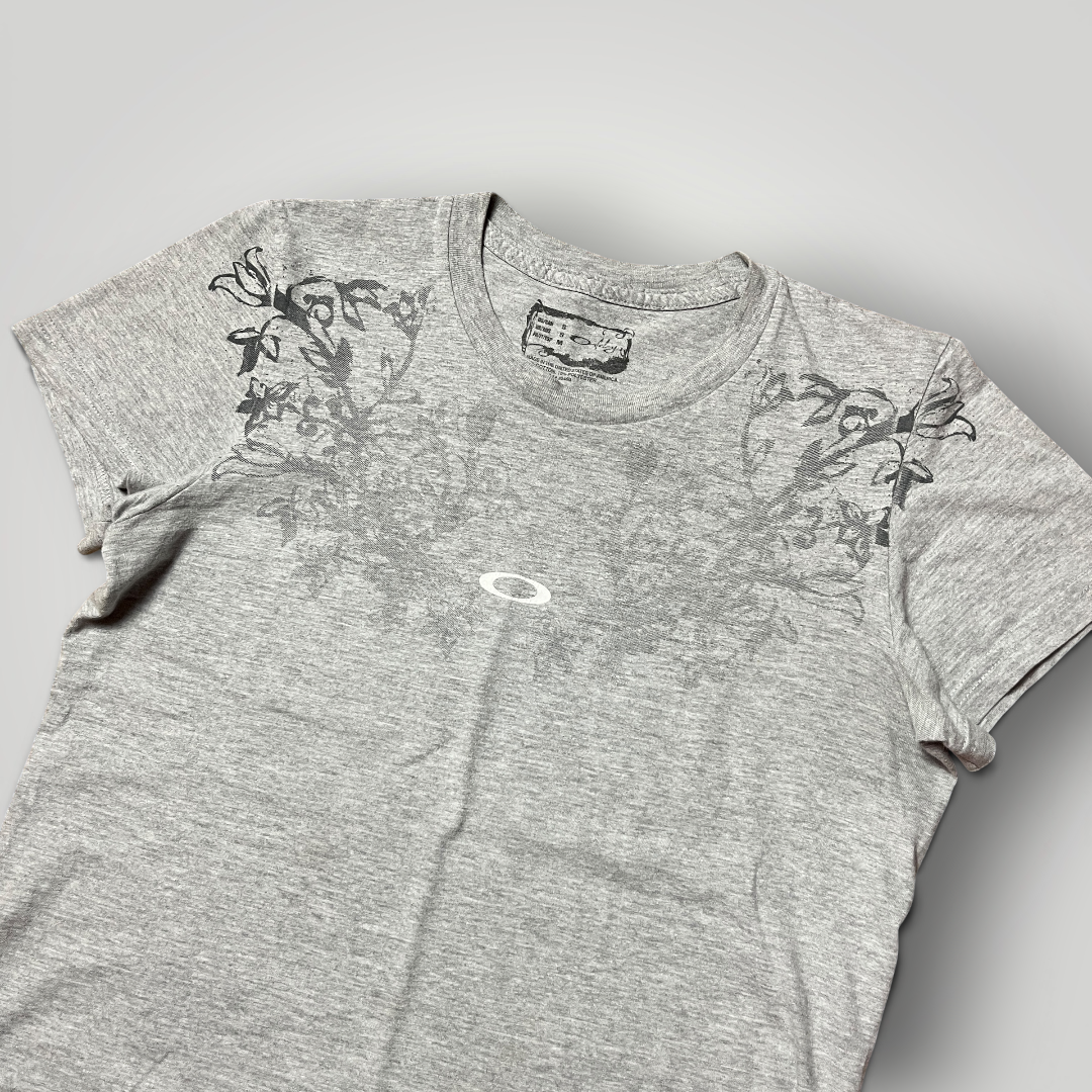 Oakley Vintage 2000's Y2K Floral Vine Graphic T-Shirt !USA MADE! (Дамско)