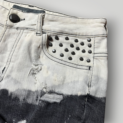 GUESS Y2K Studded Distressed Denim Shorts (Дамско)
