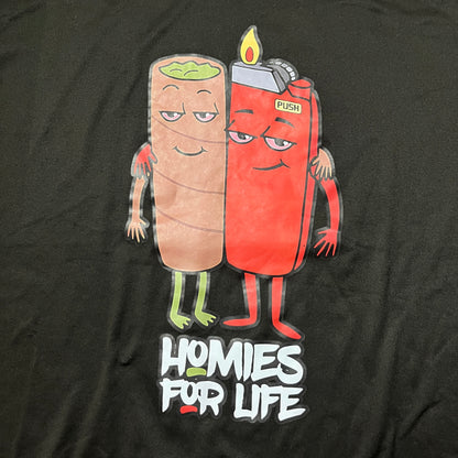 Homies For Life Funny Stoner Graphic T-Shirt