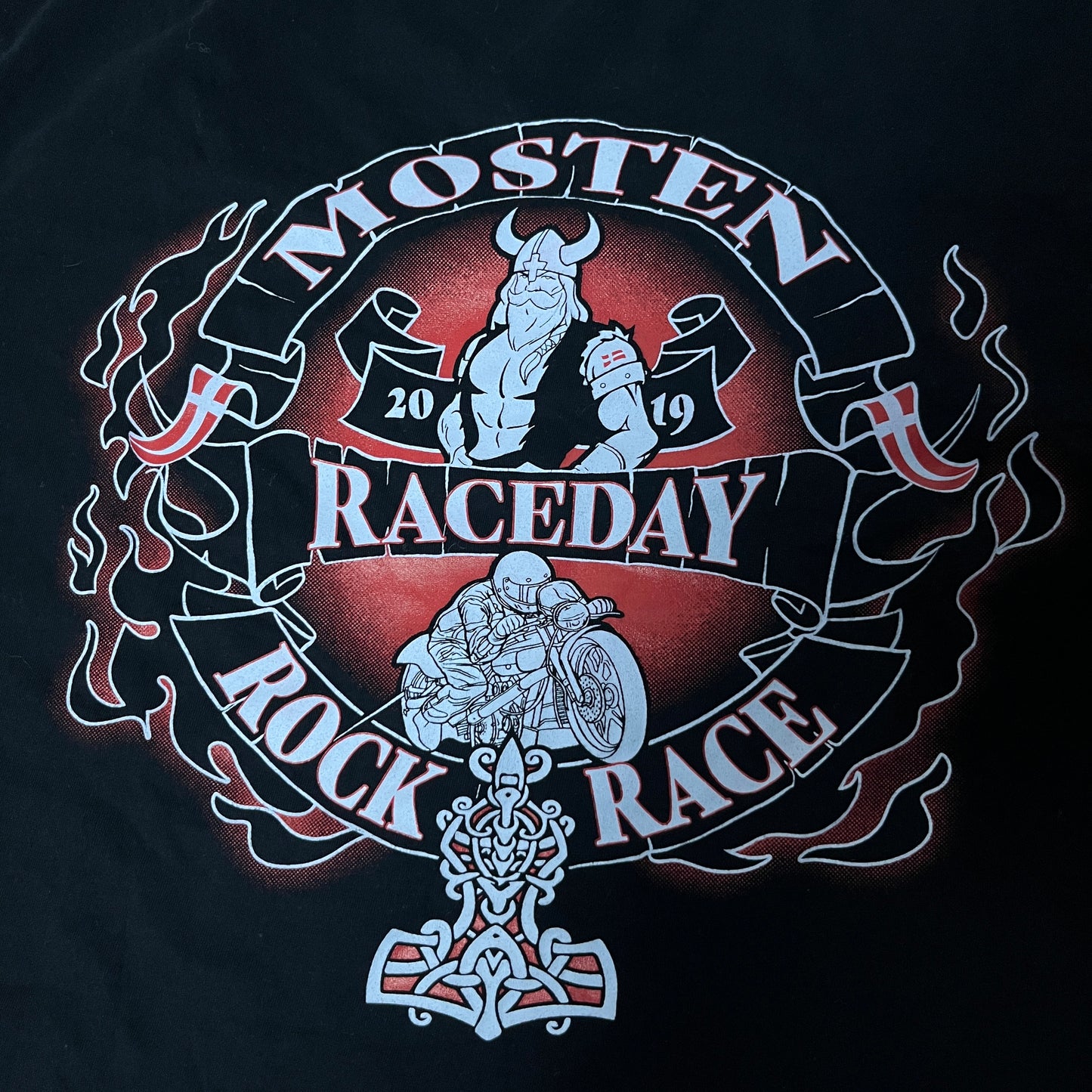 Monsten Raceday Y2K Biker Graphic T-Shirt