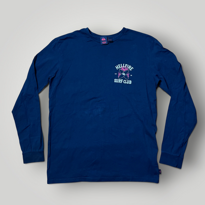 Quiksilver x Stranger Things "Hellfire Surf Club" Y2K Graphic Long Sleeve Shirt