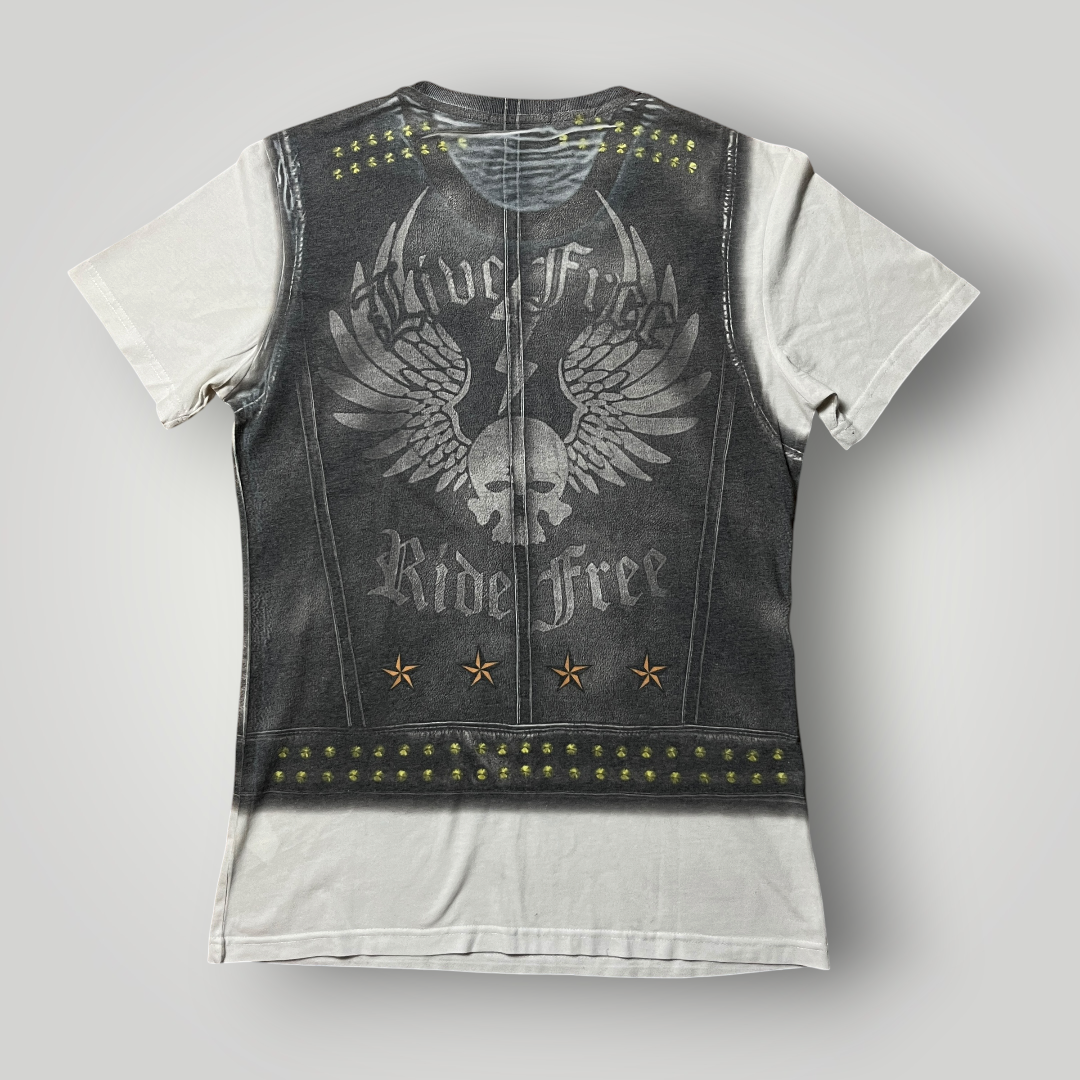 VIO Belman Biker Y2K Graphic All Over Print T-Shirt