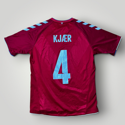 Hummel Denmark 2021/2022 Simon Kjaer #4 Football Jersey T-Shirt