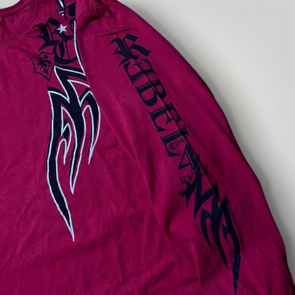 Y2K Tribal Heavy Cotton Graphic Skater Long Sleeve Shirt
