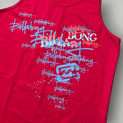 Billabong Vintage 2000's Y2K Graffiti Heavy Cotton Graphic Skater Tank Top