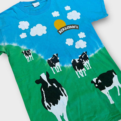 Vintage Ben And Jerry’s Ice Cream Tie Dye Heavy Cotton Graphic T-Shirt !RARE!