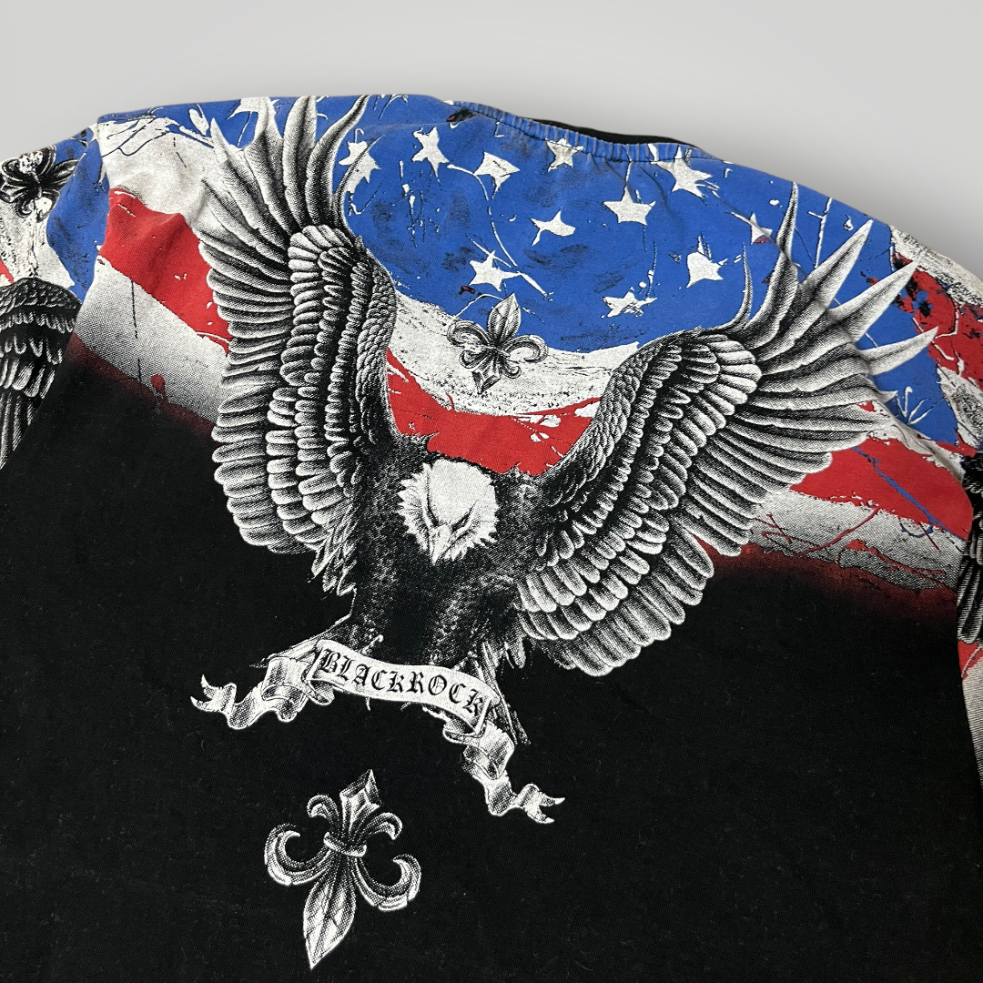 Blackrock Y2K American Eagle Rhinestone Graphic T-Shirt