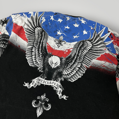 Blackrock Y2K American Eagle Rhinestone Graphic T-Shirt