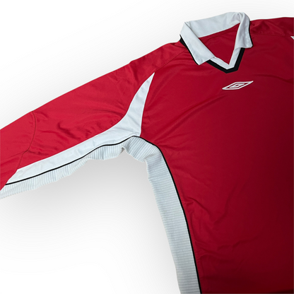 Umbro Vintage 00's Y2K Center Logo Sport Long Sleeve Polo Shirt