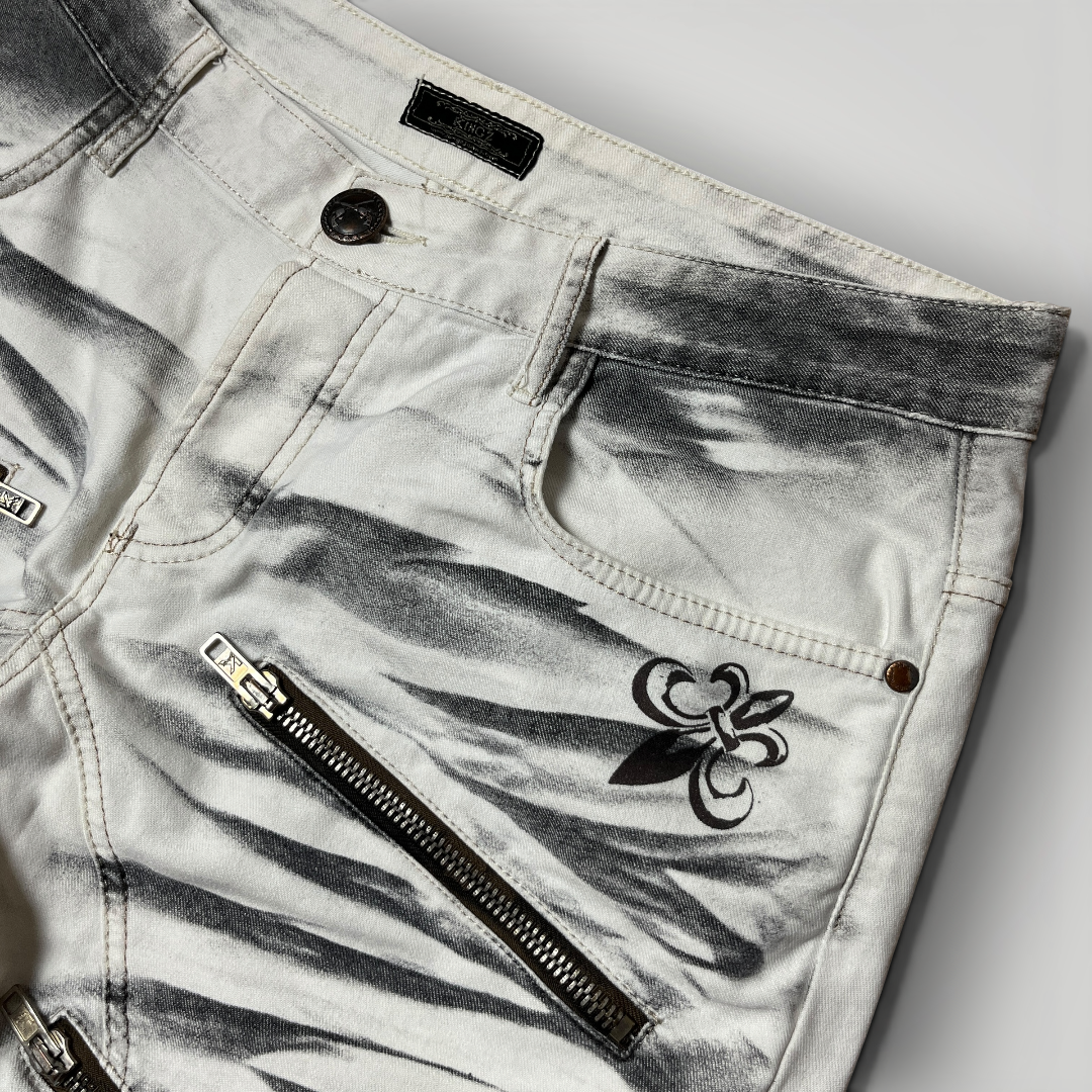KINGZ Vintage 2010's Y2K Biker Stacked Fit Jeans