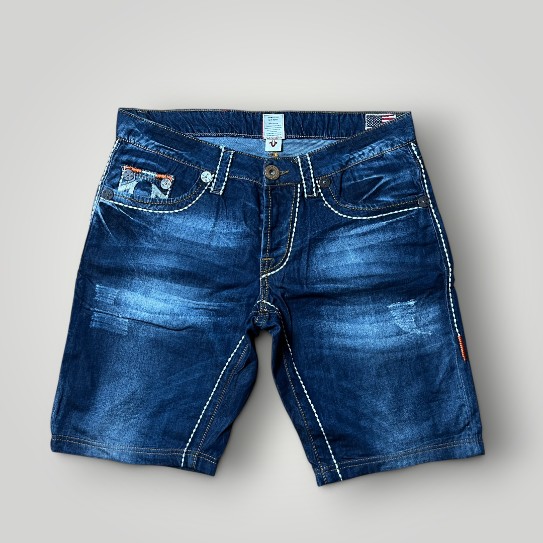 True Religion Vintage 2000's Y2K "Bobby" Denim Shorts
