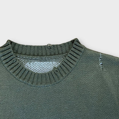 Skeleton Y2K Graphic Distressed Sweater