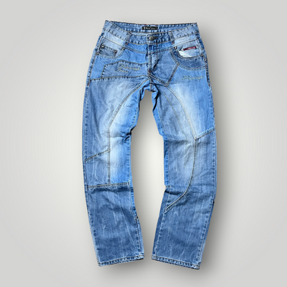 Kosmo Lupo Vintage 2000's Y2K Biker Double Waist Jeans