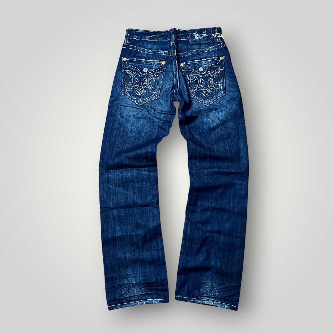 MEK Denim Vintage 2000's Y2K  Distressed Bootcut Jeans