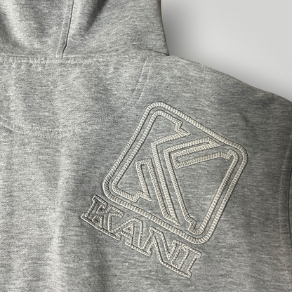 Karl Kani Heavy Cotton Oversized Y2K Hip-Hop Embroidered Zip-Up Hoodie