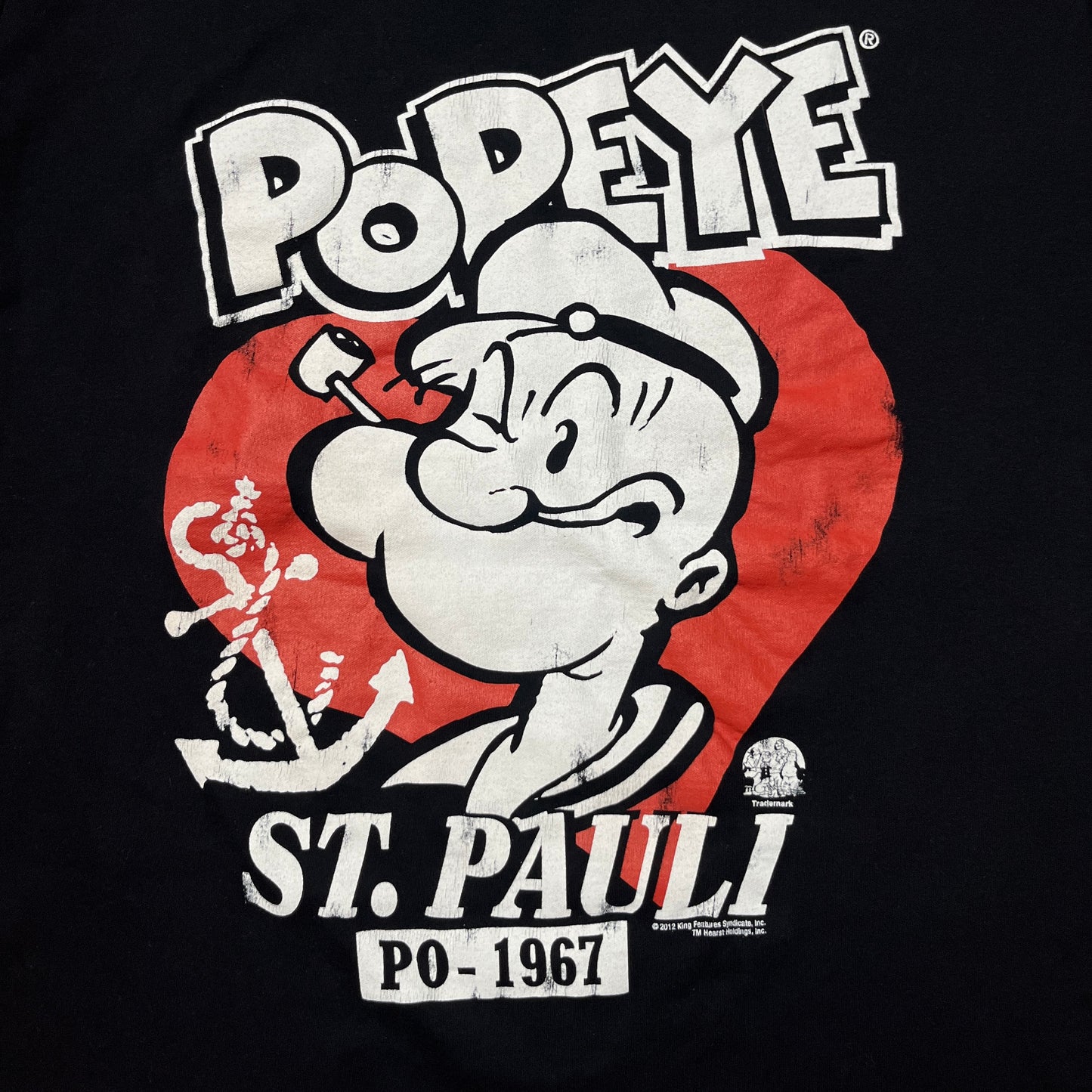 Popeye The Sailor Man Vintage Style Heavy Cotton Graphic T-Shirt