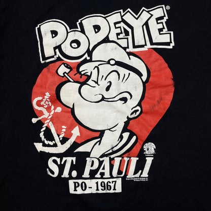 Popeye The Sailor Man Vintage Style Heavy Cotton Graphic T-Shirt