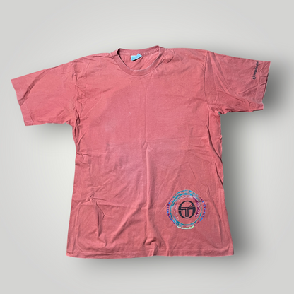 Sergio Tacchini Vintage 90's Single Stitch Tubular Knit Made in Italy Graphic T-Shirt