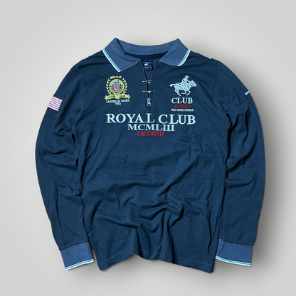 Geographical Norway Vintage 2000's Y2K "Royal Club Polo" Embroidered Shirt