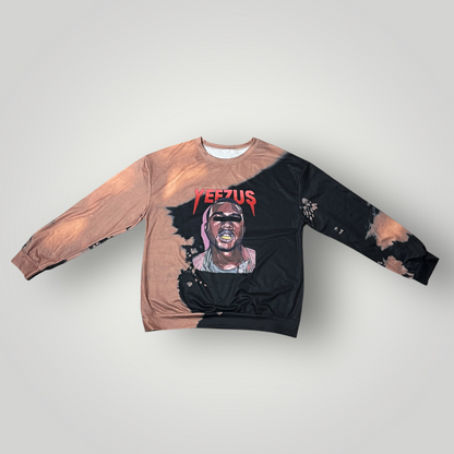 Kanye West "Yeezus" All Over Graphic Long Sleeve Sweatshirt Crewneck