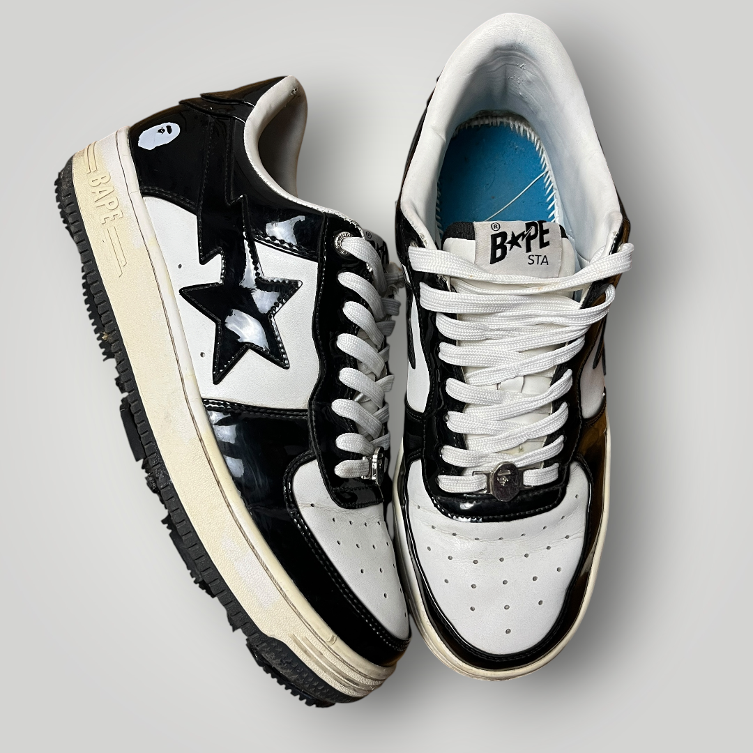 A Bathing Ape BAPE STA Low Black/White (Replica)