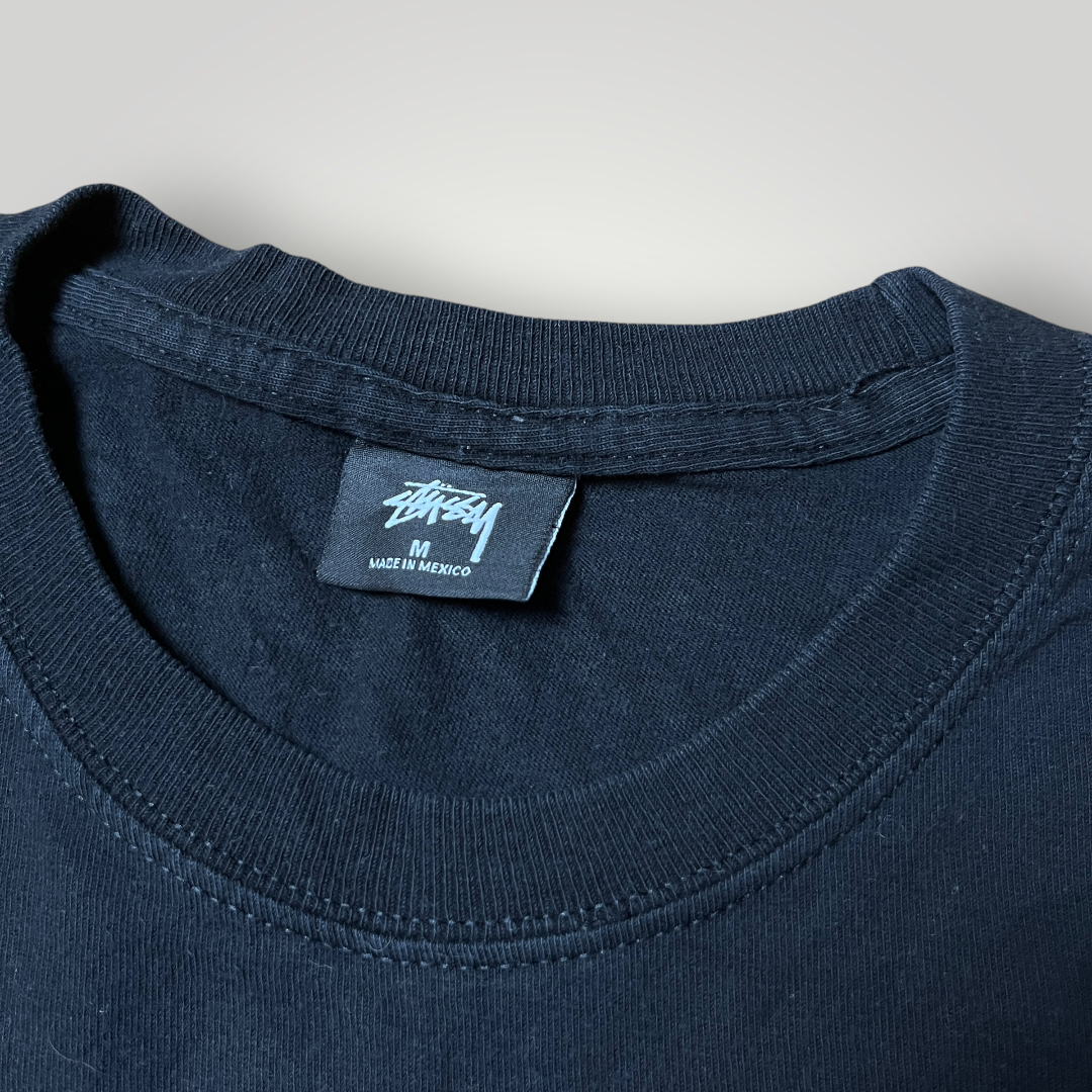 Stussy "Peace Pot" Heavy Cotton Tubular Knit Y2K Graphic Skater T-Shirt
