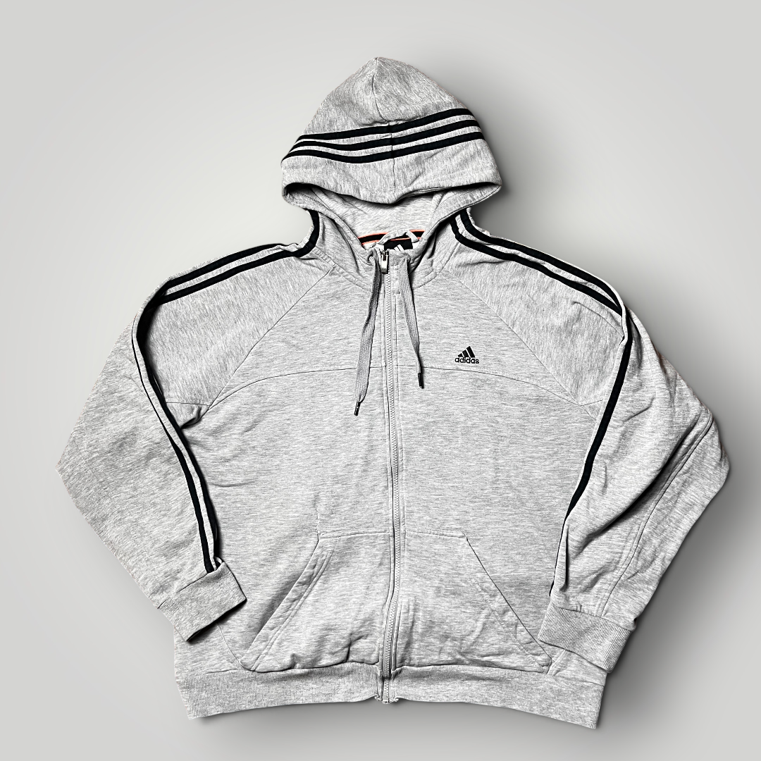 Adidas Full Striped Drill Hooded Zip-Up Hoodie