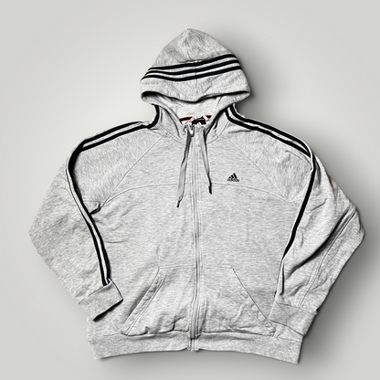 Adidas Full Striped Drill Hooded Zip-Up Hoodie