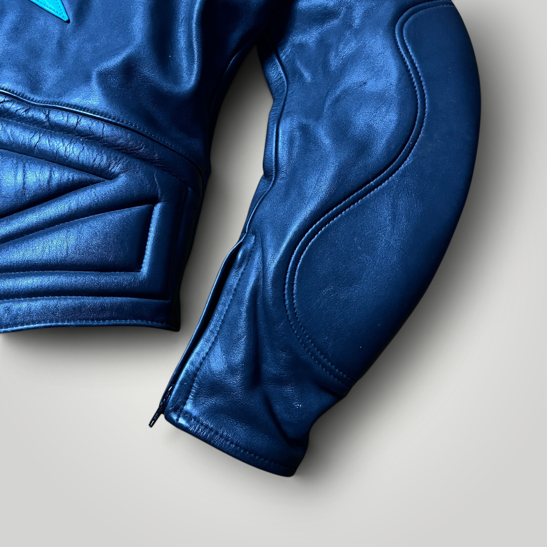 IXS Vaporwave Cafe Racing 1980's Vintage Moto Leather Biker Jacket