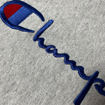 Champion Vintage "Reverse Weave Warm Up" Heavy Cotton Boxy Embroidered Hoodie (430GSM)