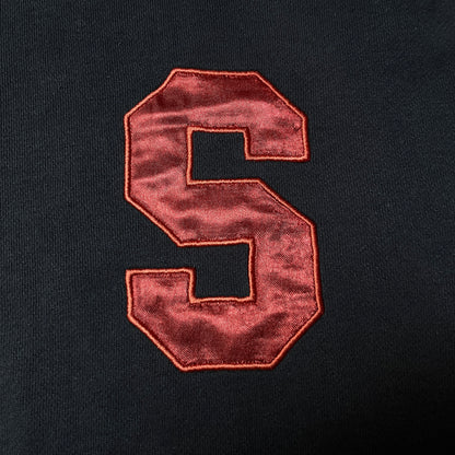 Stussy Vintage 1998/2002 Collegiate "S" Sleeve Spellout Heavy Cotton Y2K Skater Hoodie