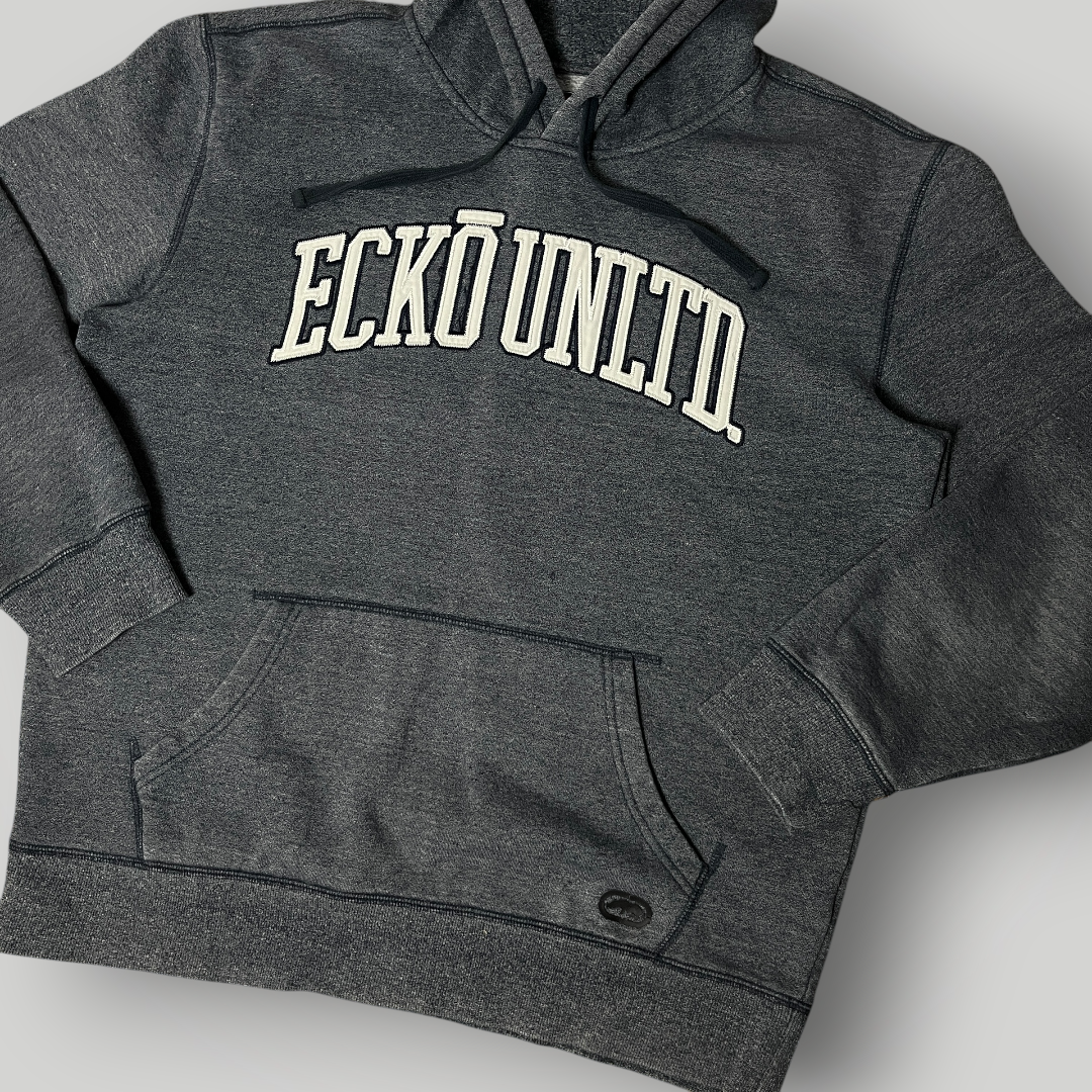 ECKO UNLTD Spell Out Lettered Embroidered Hip-Hop Hoodie