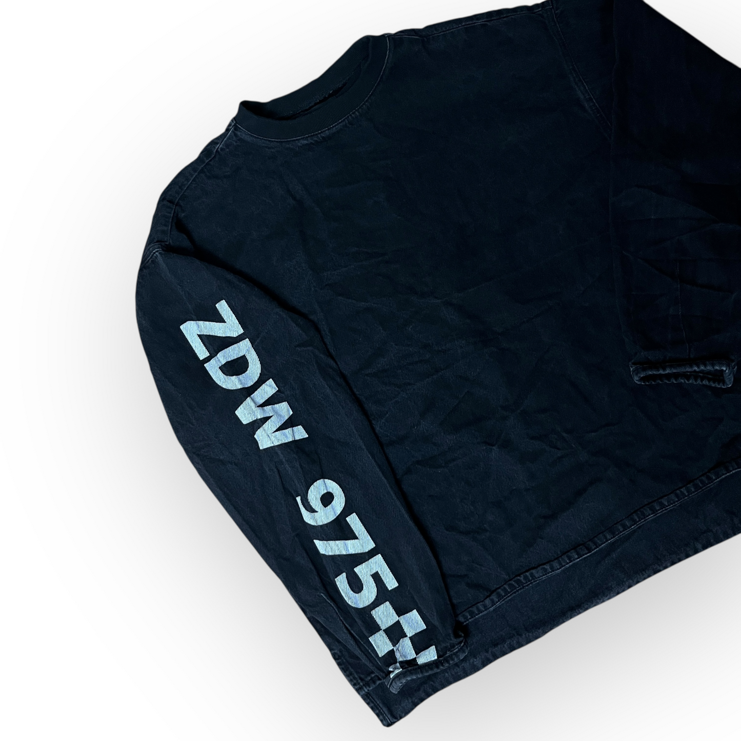 ZARA Denim Boxy Sweatshirt Crewneck