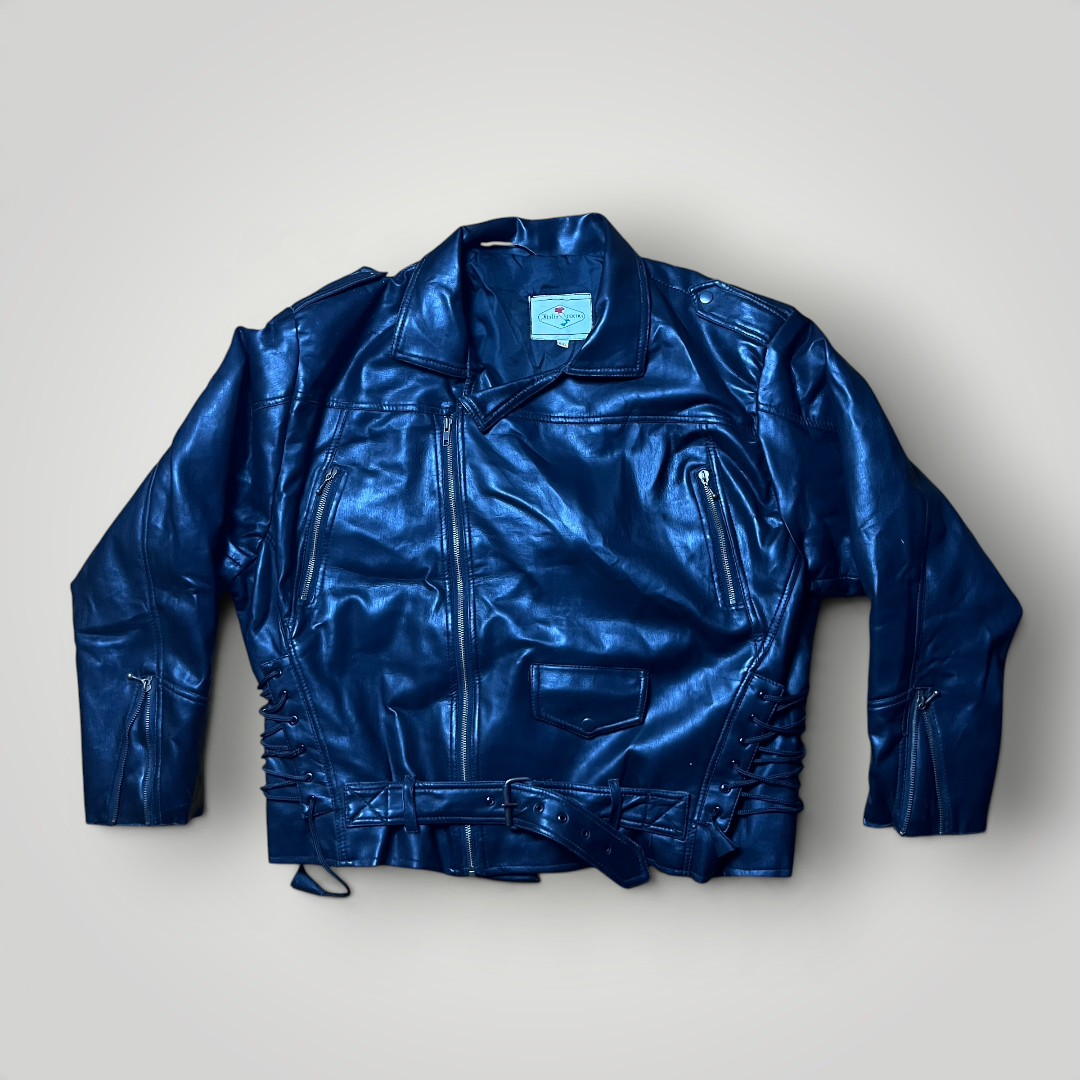 Vintage 80's/90's Lightweight Biker Leather Brando Jacket