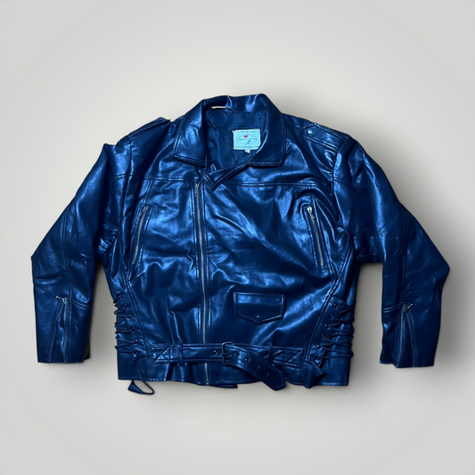Vintage 80's/90's Lightweight Biker Leather Brando Jacket