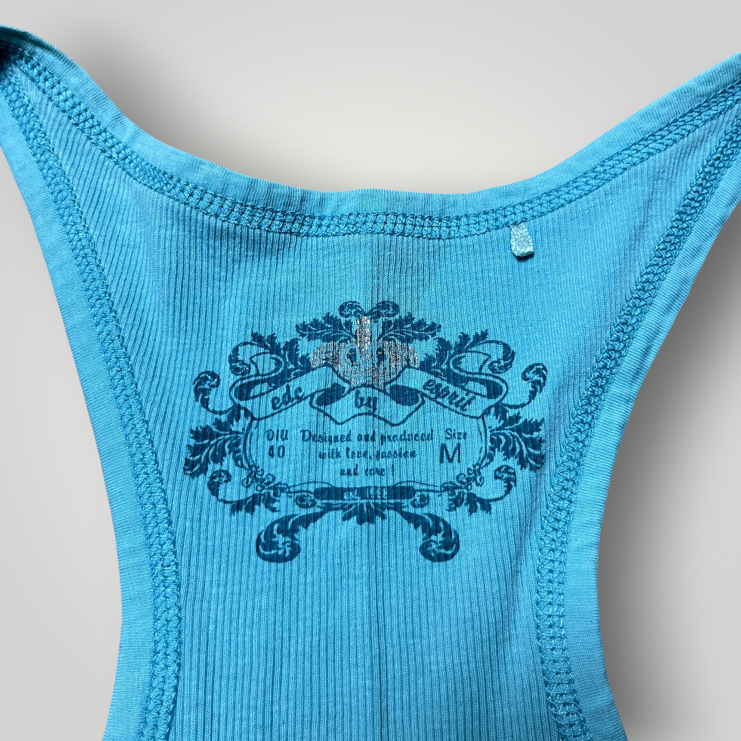 EDC Vintage 2000's Y2K Ombre Ribbed Racerback Trashy Chick Tank Top (Дамско)