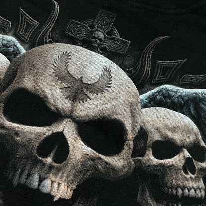 Spiral "Raven Skull" Y2K 2000's Style Graphic Hoodie