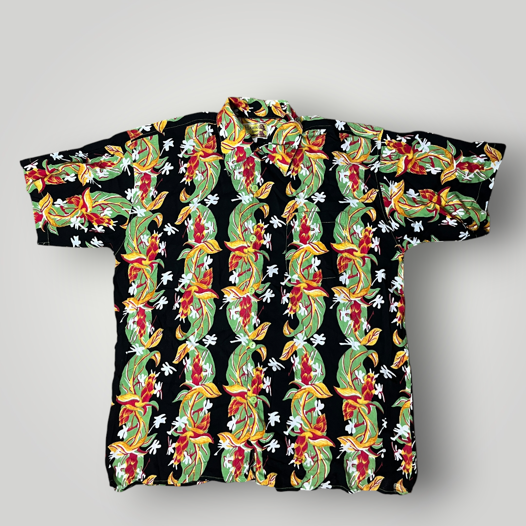 Hawaiian Floral Button Up Shirt