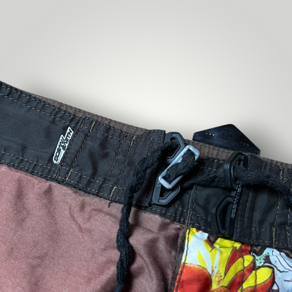 Ocean Earth Ed Hardy Style Y2K Graphic Surf Shorts