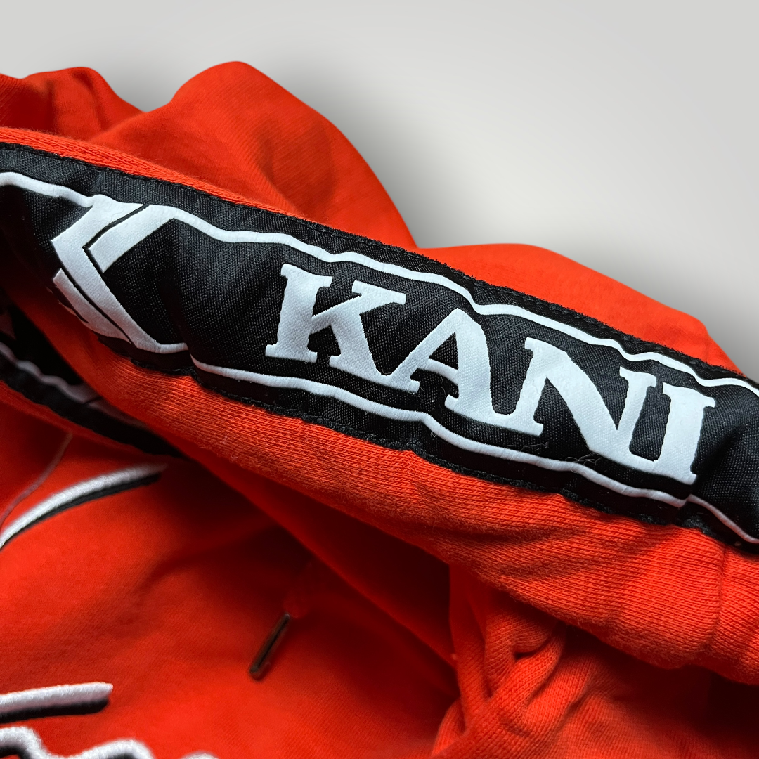 Karl Kani Embroidered Signature Y2K Cropped Boxy Heavy Cotton Hoodie (Дамско)