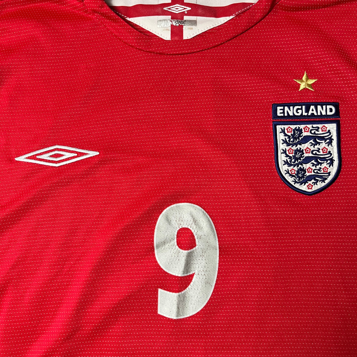 Umbro England 2004/2006 Away #9 Rooney Football Jersey T-Shirt