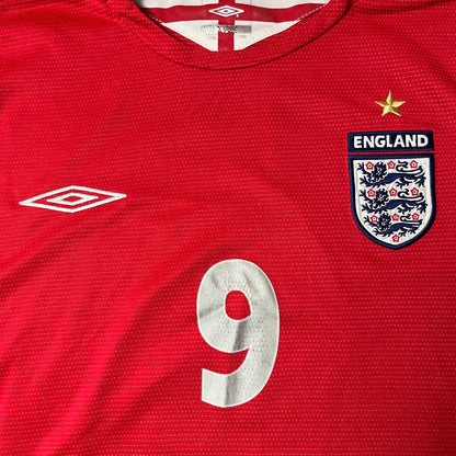 Umbro England 2004/2006 Away #9 Rooney Football Jersey T-Shirt