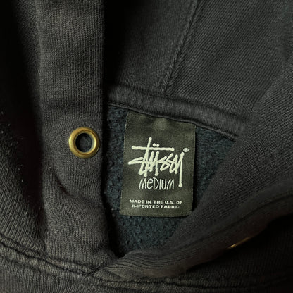 Stussy Vintage 1998/2002 Collegiate "S" Sleeve Spellout Heavy Cotton Y2K Skater Hoodie