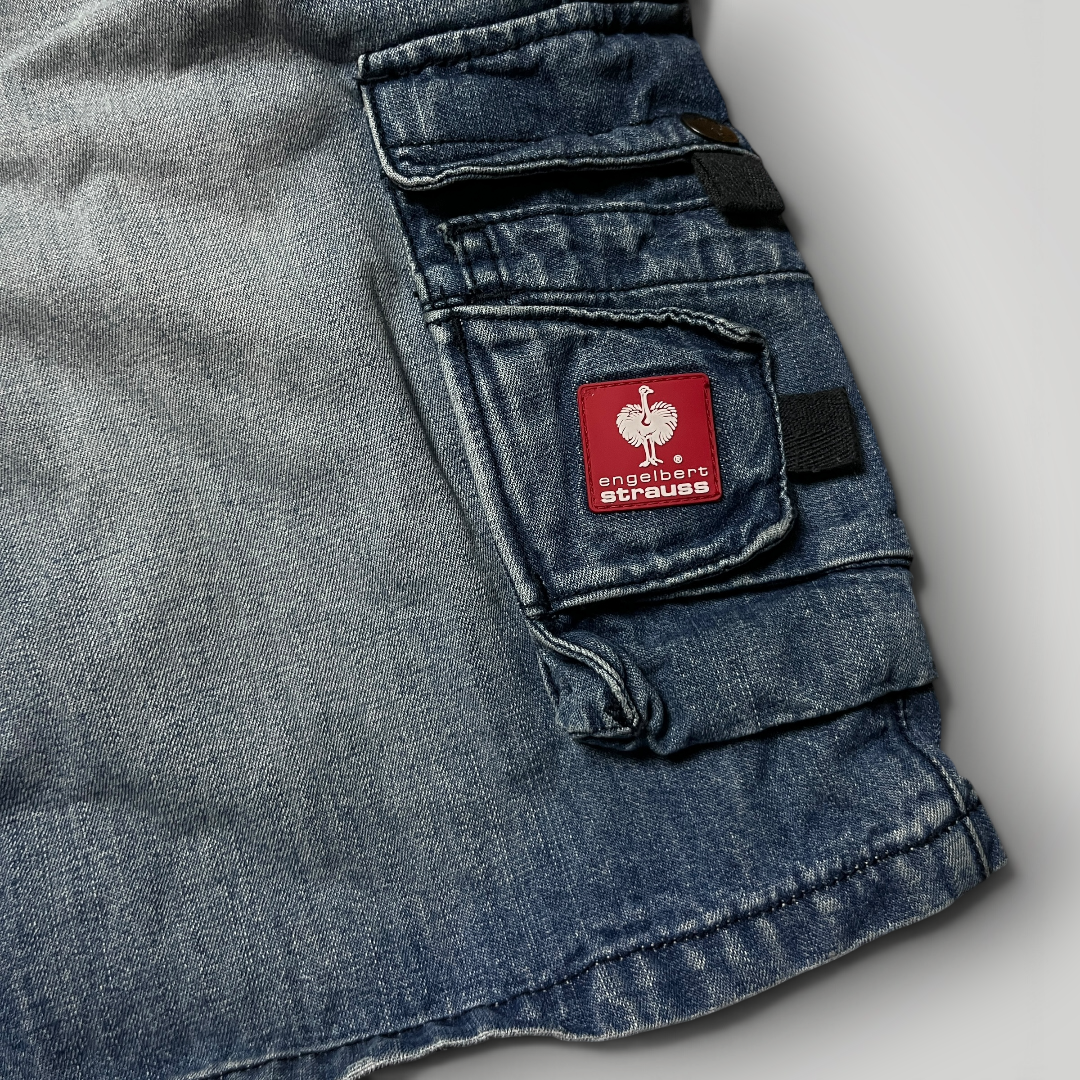 Engelbert Strauss Y2K Heavy Cotton Work Denim Cargo Shorts